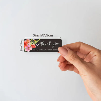 120pcs/Roll Rectangular Thank You Stickers Gift Sealing Stickers