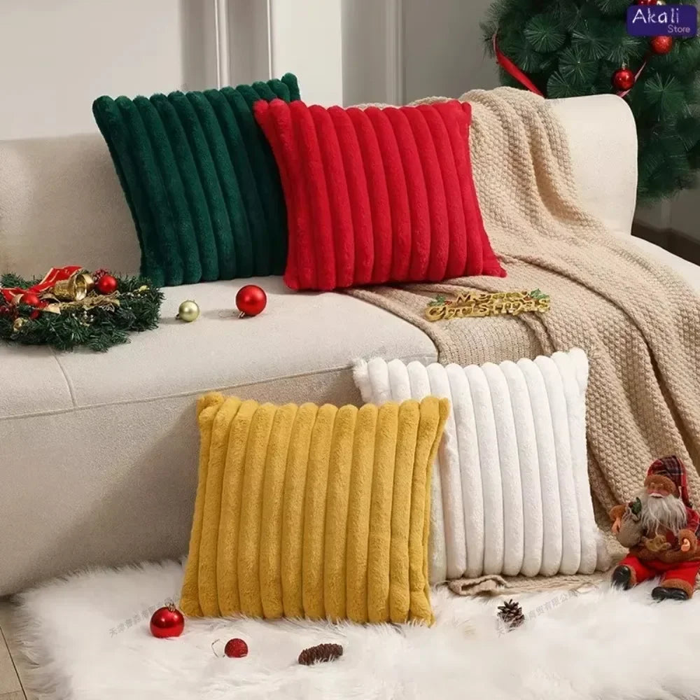 Faux Rabbit Fur Cushion Cover Plush Pillow Cover