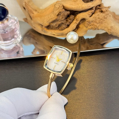 Big Diamond Bracelet Small Sugar Cube High-end Sense niche Quartz Watch
