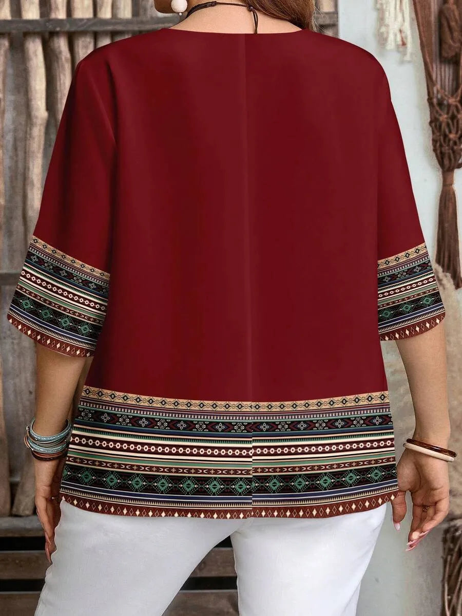 Plus size short sleeve shirt