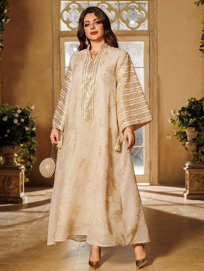 Red Islamic with Gold Detailing Ideal Abayas