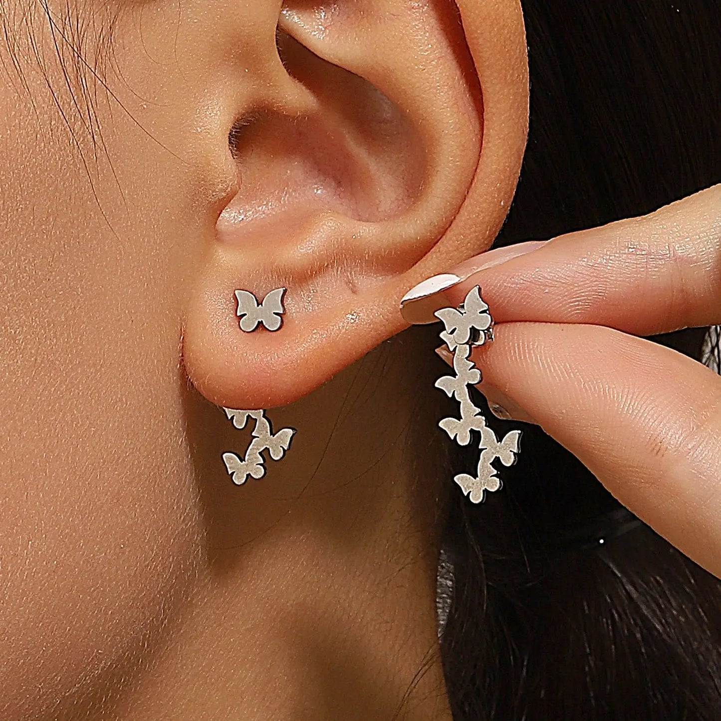 DANA Geometric Square Triangles Stud Earrings