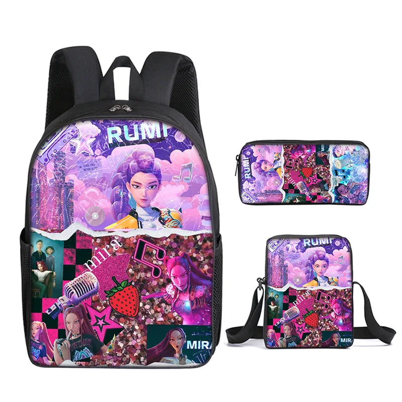 KPop Demon Hunters School Bags for Child Backpack