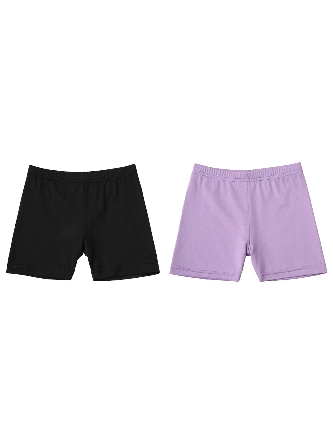 2Pcs Summer Solid Color Kids Leggings Girls