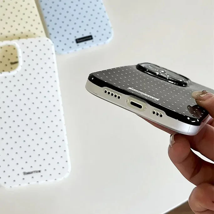 Polka Dot Small Fresh Mobile Phone Case for iPhone Ultra Slim Shockproof Cover