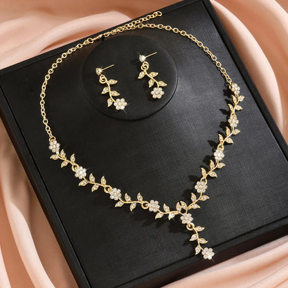 Flower Necklace Jewelry Set