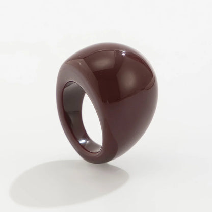 Vintage Smooth Water Drop Resin Plastic Boho Geometric Rings
