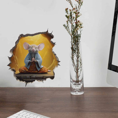 Cartoon Cute Little Mouse Hole Wall Stickers