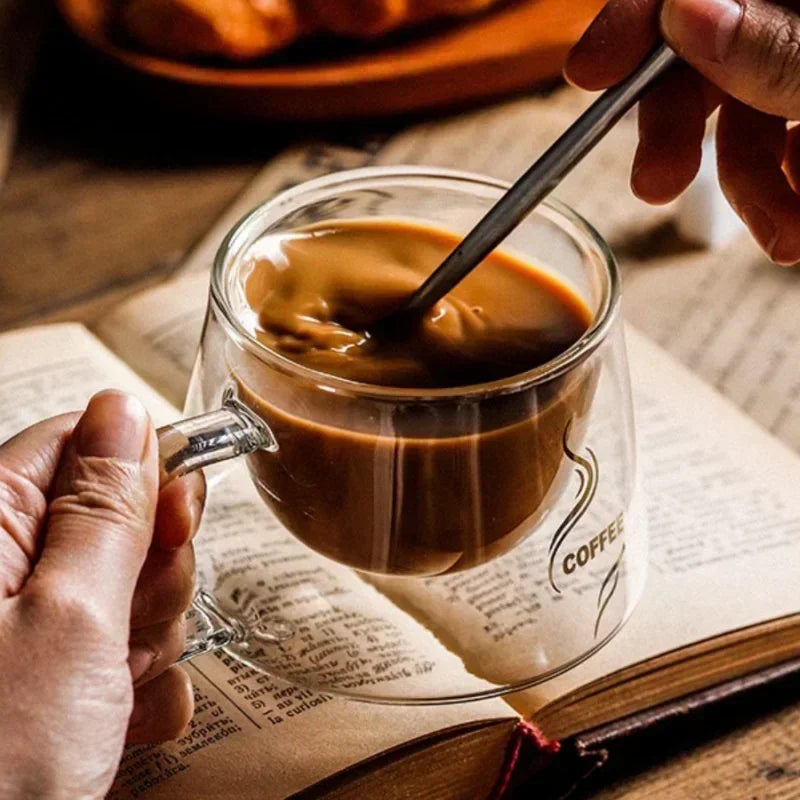 Double-Wall Heat-Resistant Glass Espresso Cup