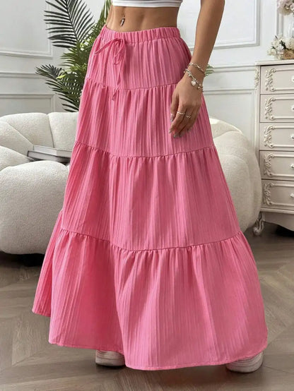 Half-length with straps patchwork large-flared dresses