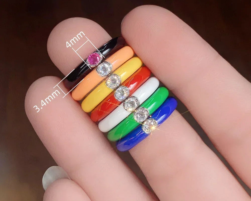 DANA Colorful Dragon Circle CZ Ring