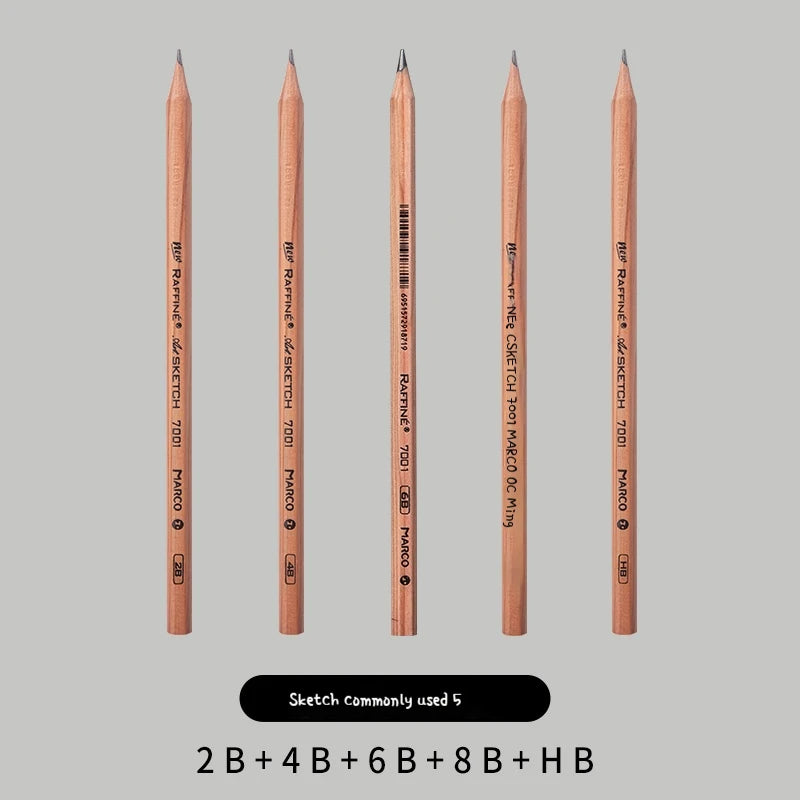5/6/7/12 PCS Charcoal Graphite Sketch Pencils Set