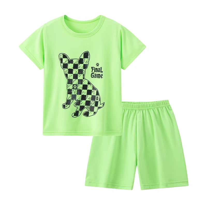 Cute Short sleeved Shorts Casual Set