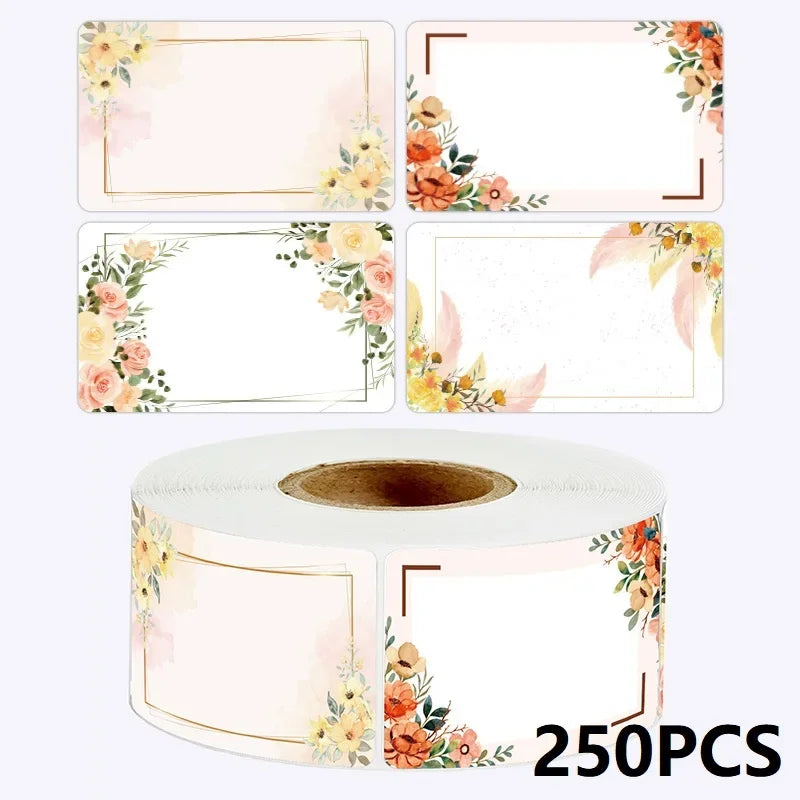 50/100/250PCS Flowers Name Lables Sunflowers Packaging Sticker