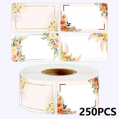 50/100/250PCS Flowers Name Lables Sunflowers Packaging Sticker