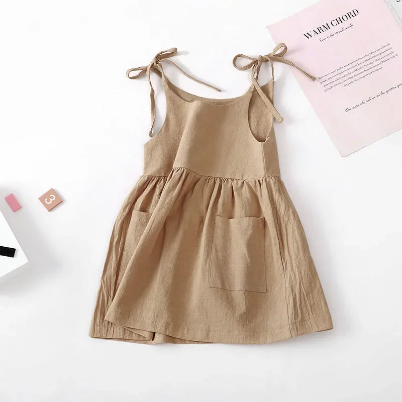Toddler Girl Cotton Sleeveless Dress