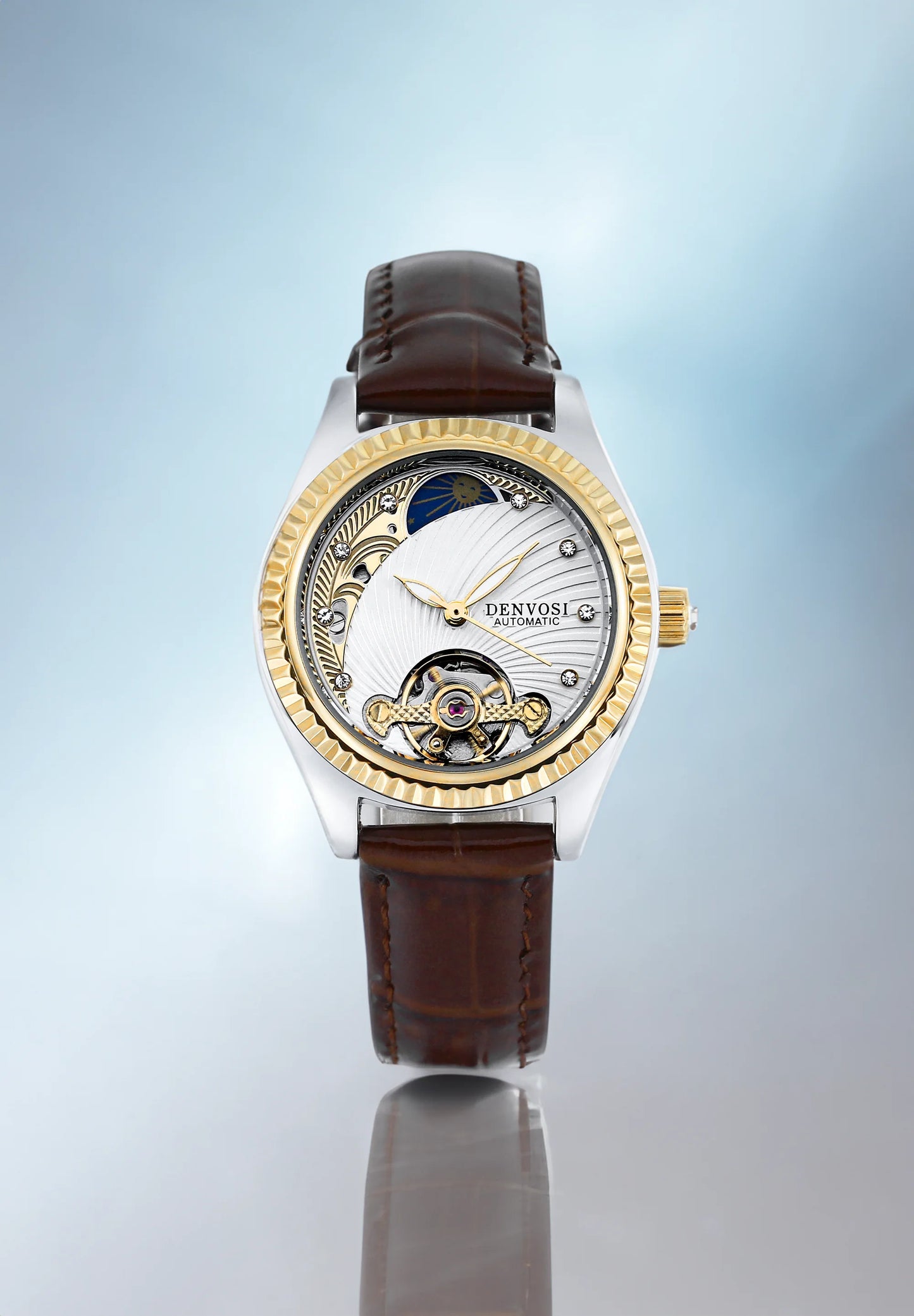 DANA automatic luminous leather watch