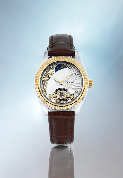 DANA automatic luminous leather watch