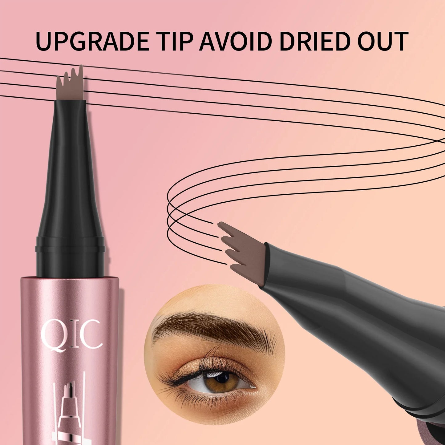 4 Fork Tip Eyebrow Pencil 3D Microblading Waterproof