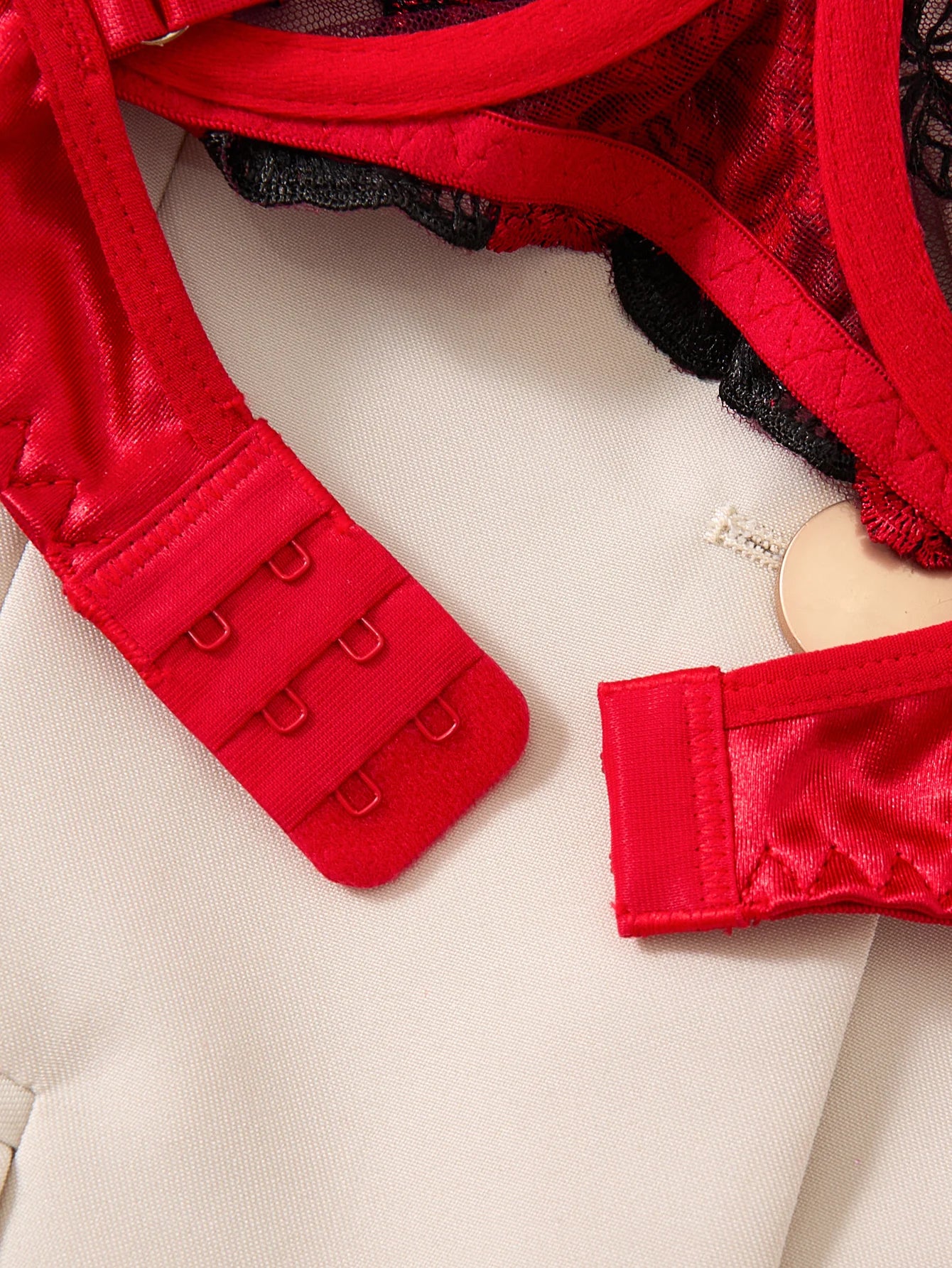 Two-piece embroidered bra set