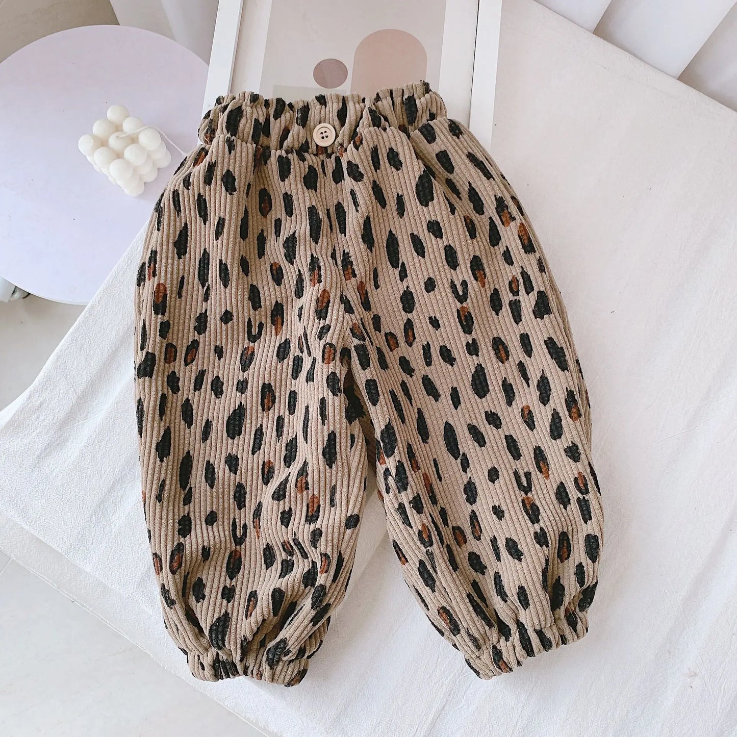 Korean Style Toddler Girls Corduroy Harem Pants