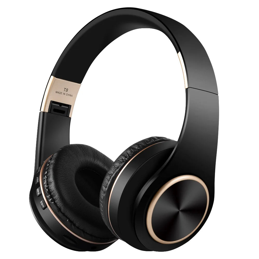 T8 Wireless Headphones Bluetooth 5.3 Stereo Surround Sound Foldable Sport