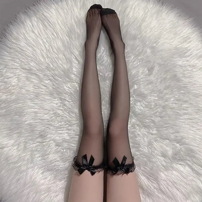 Black White Sexy Long Socks