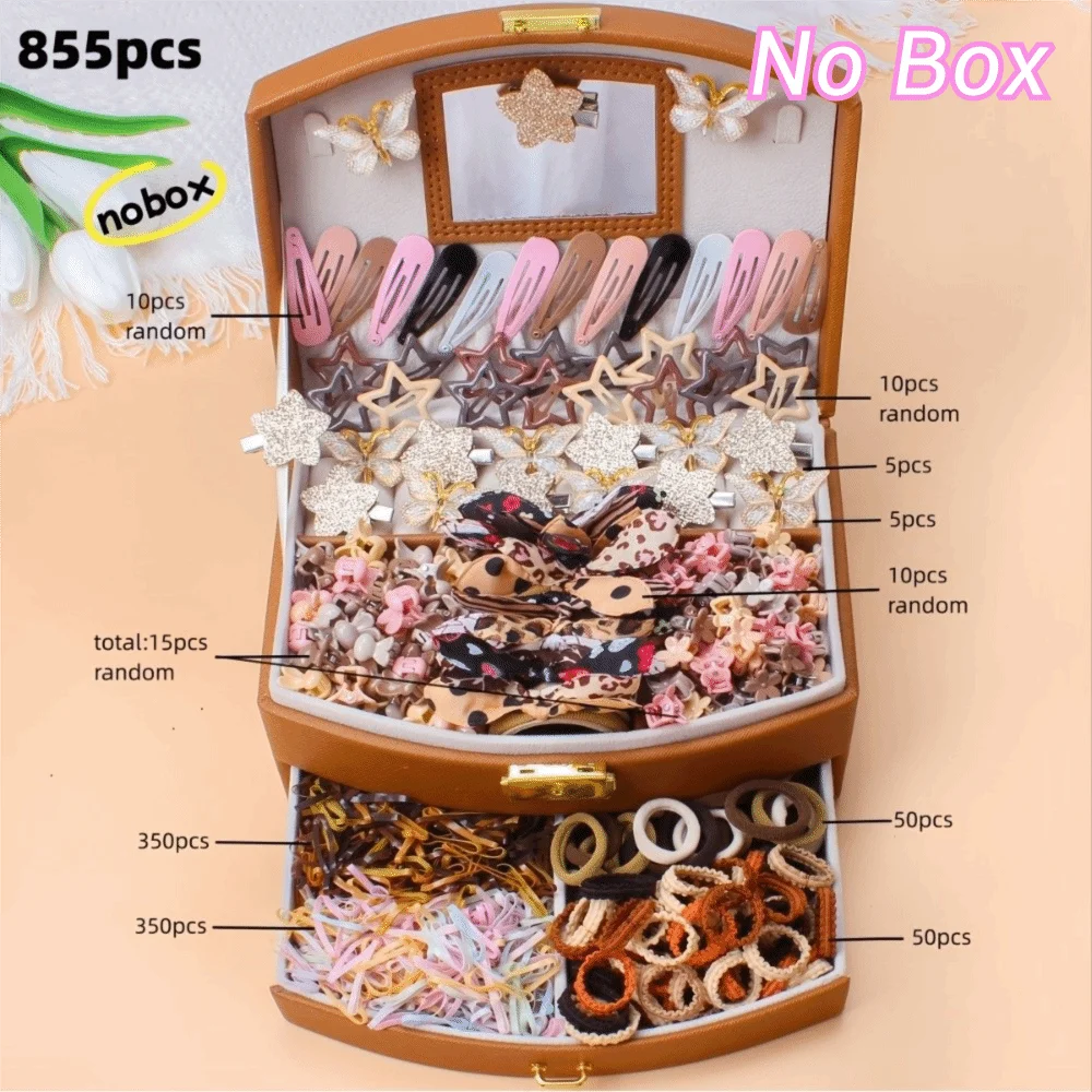 Bow High Elastic Hair Accessories Set No Hurt Hair Colorful Girls Hair Bands