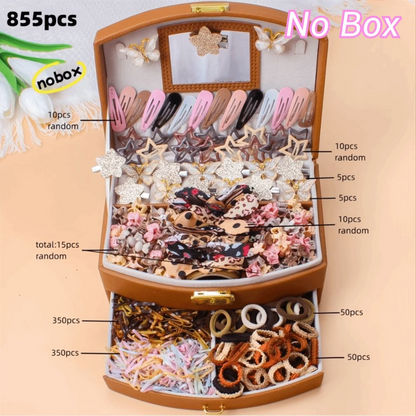 Bow High Elastic Hair Accessories Set No Hurt Hair Colorful Girls Hair Bands