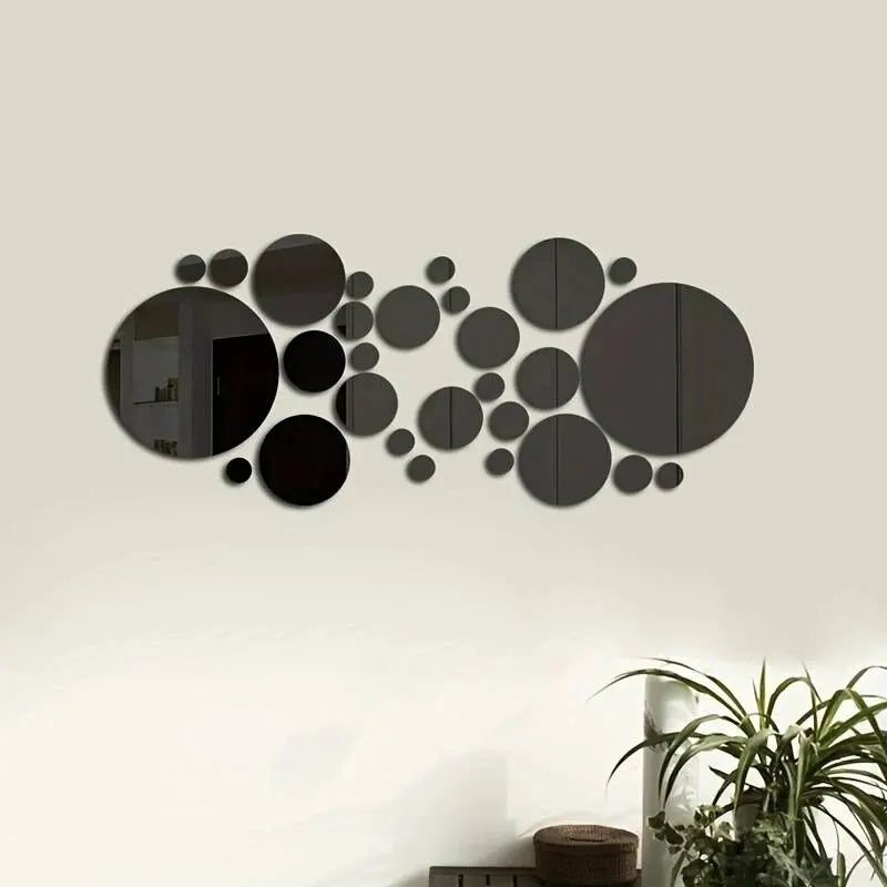 26 PCs 3D Acrylic Mirror Wall Sticker Wall Decoration