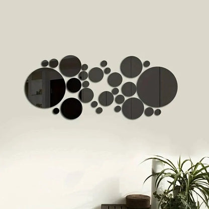 26 PCs 3D Acrylic Mirror Wall Sticker Wall Decoration