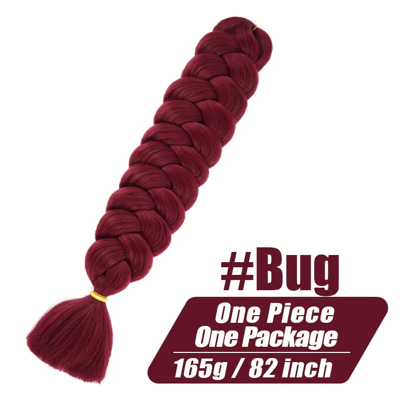 82 Inch Long Jumbo Braiding Hair Synthetic Braids Crochet Hair Extensions 165g