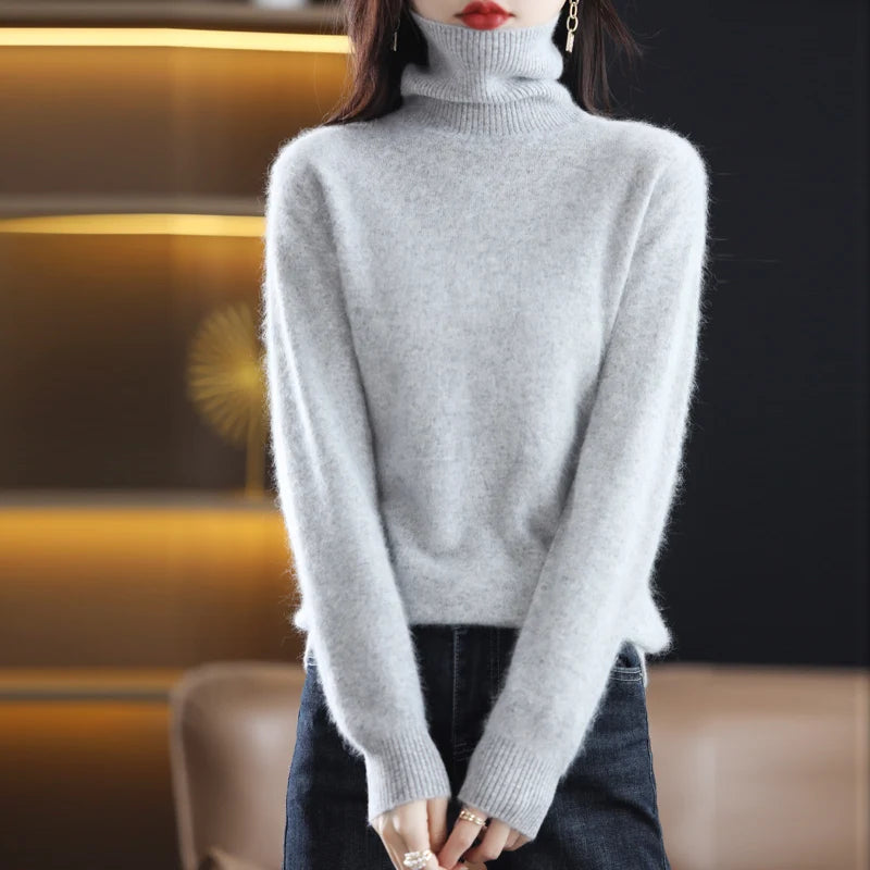 Cashmere Turtleneck Pullover Sweater