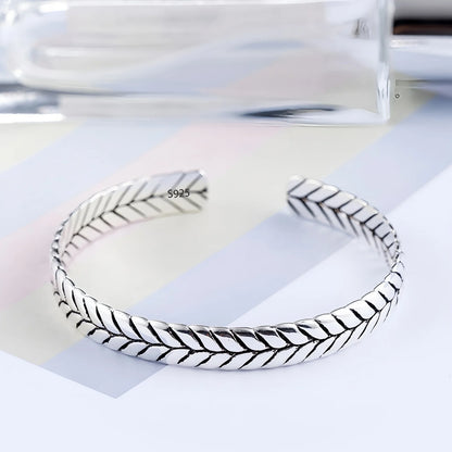 925 Sterling Silver Bangle Bracelet Set