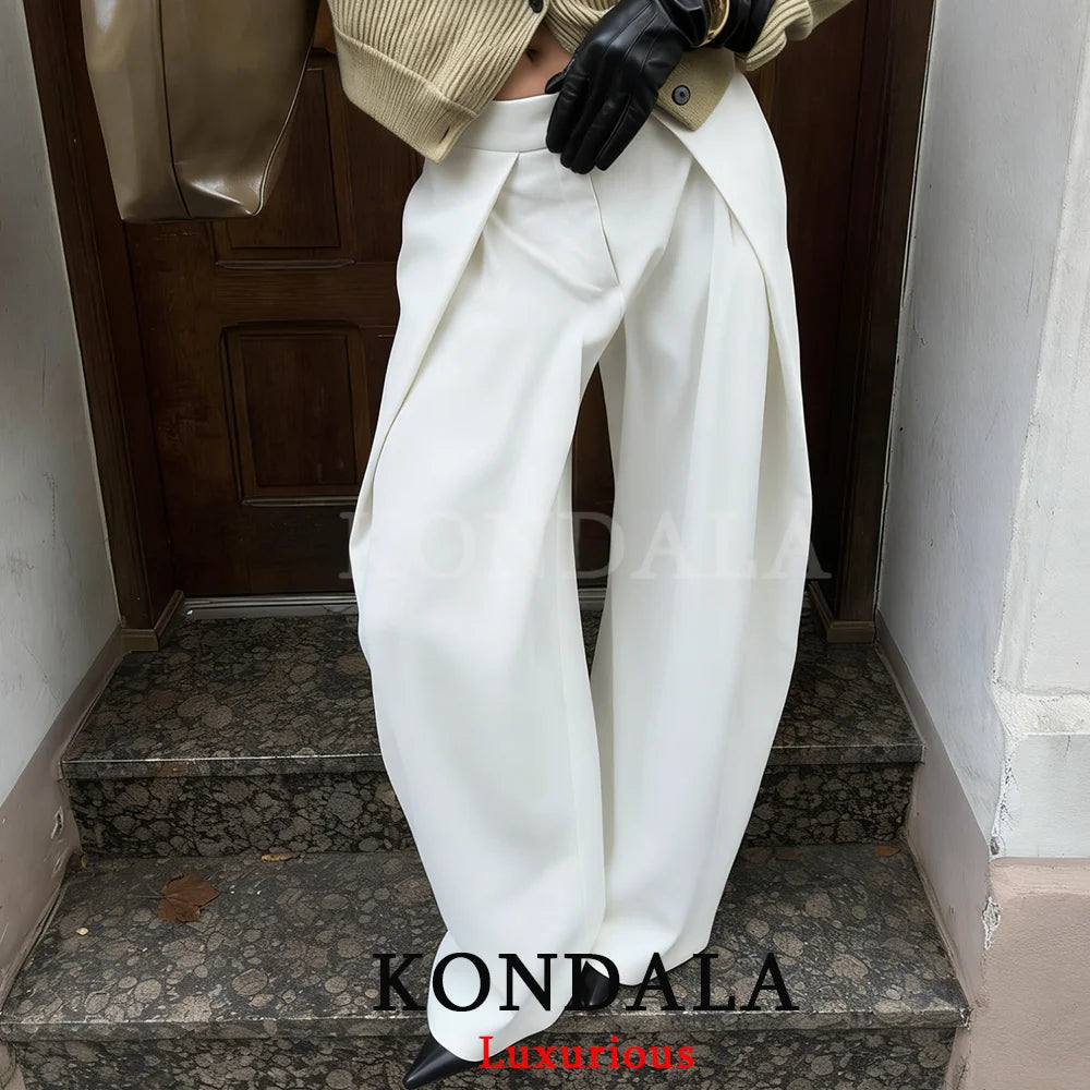 Chic Wide Leg Pants Office Lady Streetwear Pants