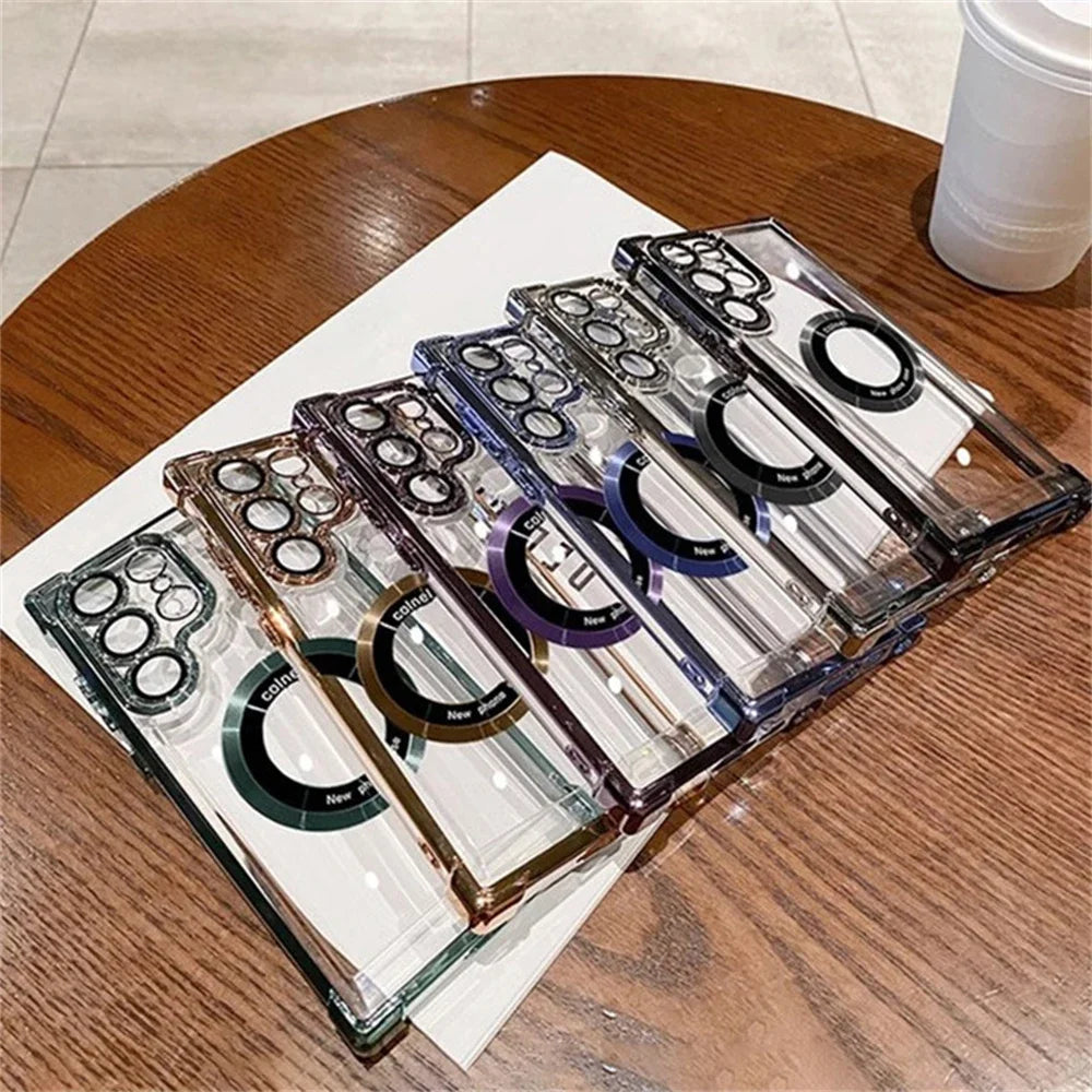 Magsafe Plating Transparent Bumper Samsung Case Cover