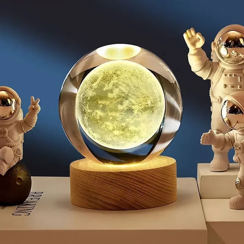 6cm 3D Crystal Ball Glass Ball Planet Earth
