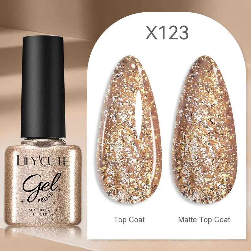Gold Sliver Metallic Liner Gel Nail Polish
