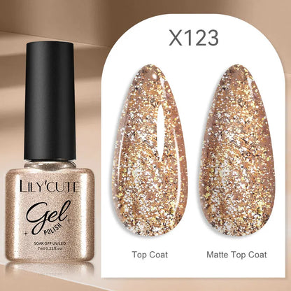 Gold Sliver Metallic Liner Gel Nail Polish