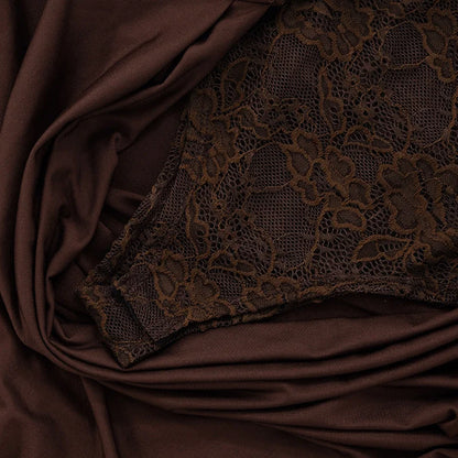 Vestido largo sexy de encaje con un solo hombro