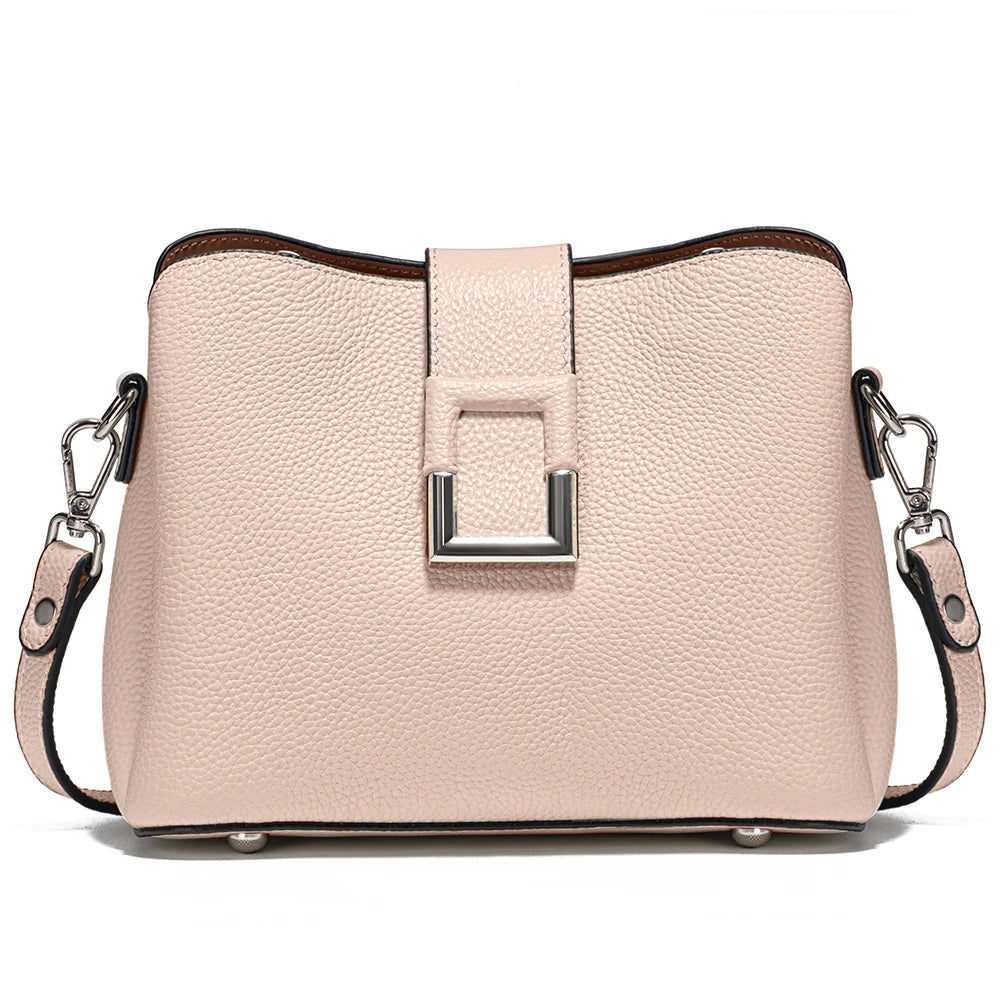 Genuine Leather Noble Shopper Shoulder Large Bucket Bag