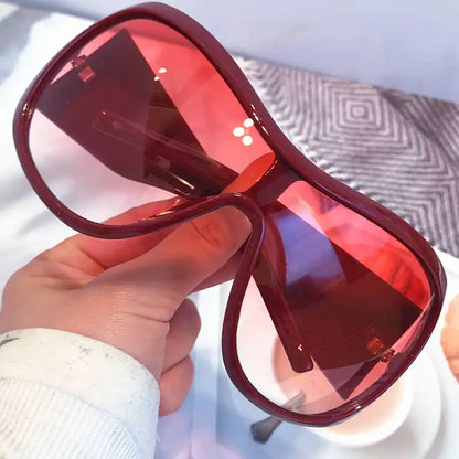 Oversized Y2K square shield sexy Sunglasses