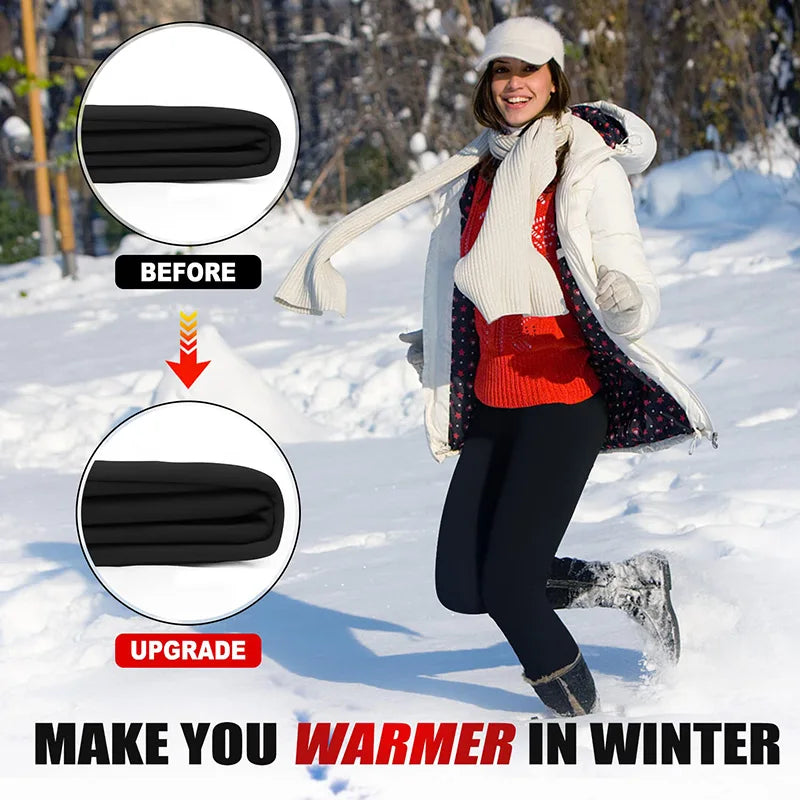 Warm Thermal Pants Polar Pantyhose Velvet Tights Skin Effect High Waist Wool Leggings