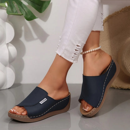 DANA Wedge Slippers Open Toe Shoes