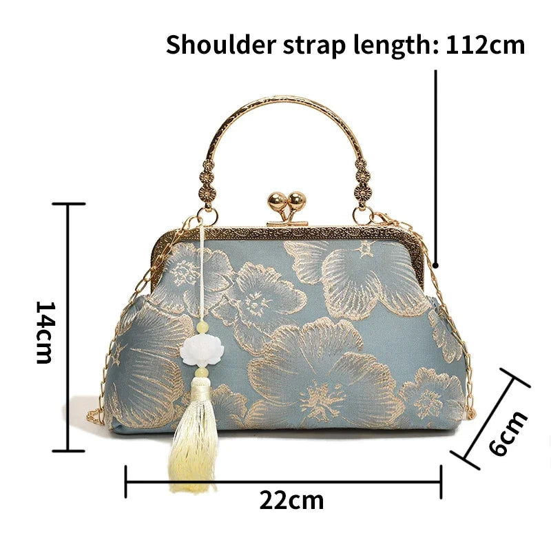 Chinese Style Shoulder Elegant Handbag Retro Small Square Bag