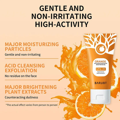 Gel exfoliante de naranja para la piel muerta del rostro