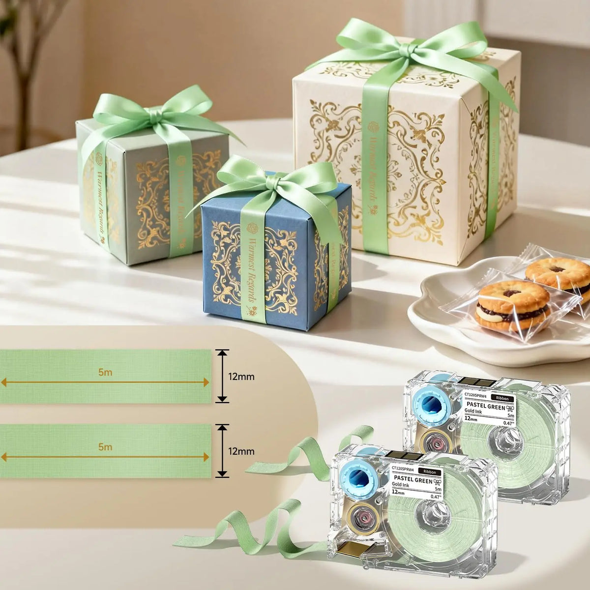 Phomemo A30 P15 Fabric Ribbon Cartridges 12mm X 5m Satin Ribbons