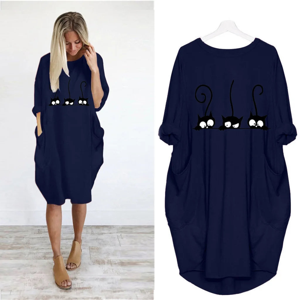 Long Sleeved Plus Size Dress