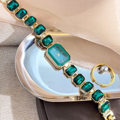 Rhinestone chain rectangular color case rhinesto watch