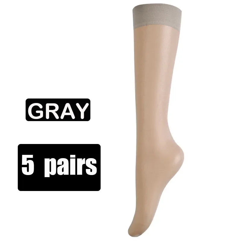 5pair=10pcs Ultra-thin Nylon Transparent Long Socks
